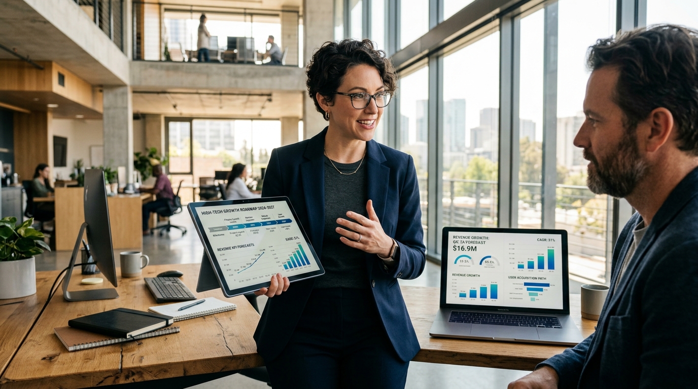 High-tech growth blueprint and architecture