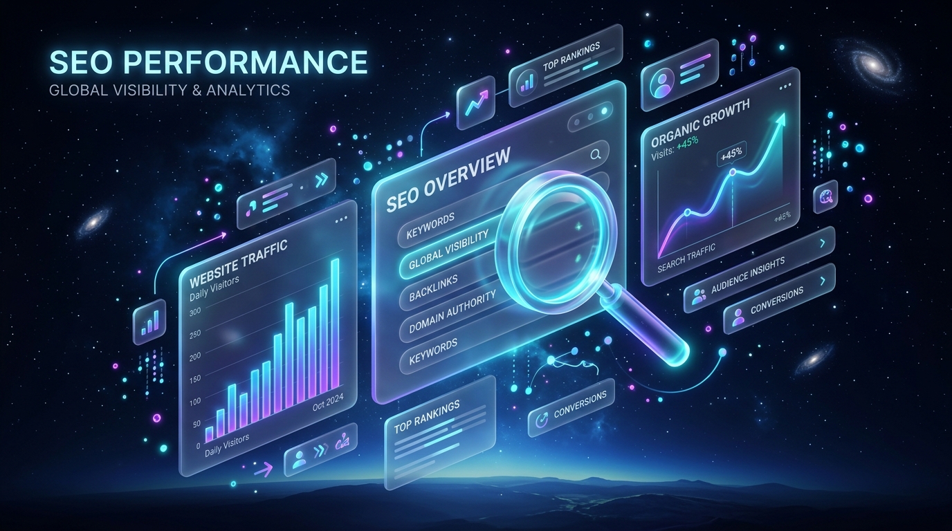 Organic Growth SEO Analytics Illustration