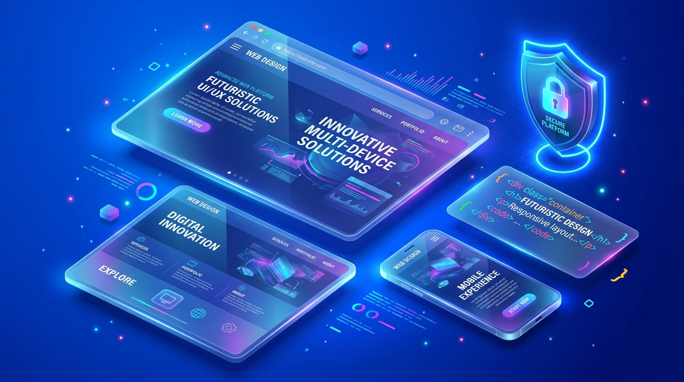 Website Development Responsive Multi-Device Illustration